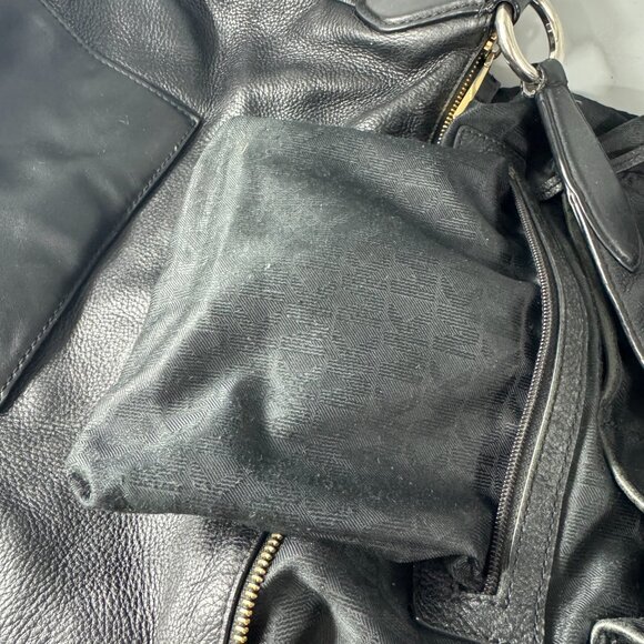 Michael Michael Kors Black Leather Bucket Shoulder Bag - Picture 12 of 15